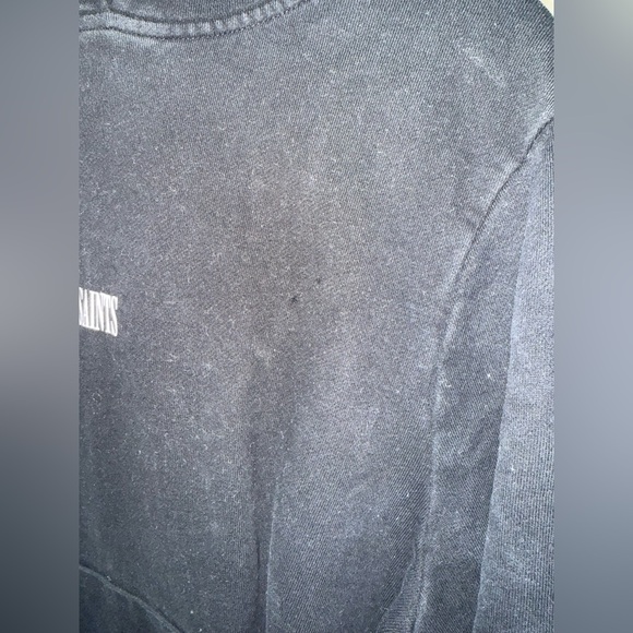 All Saints|Solid black hoodie pullover sweater with small simple logo•••Large - Picture 14 of 16